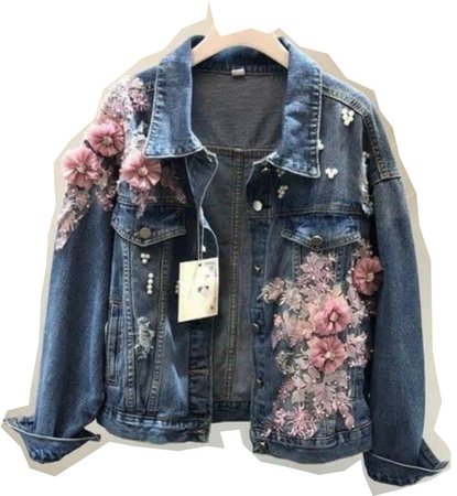 Denim flower jacket
