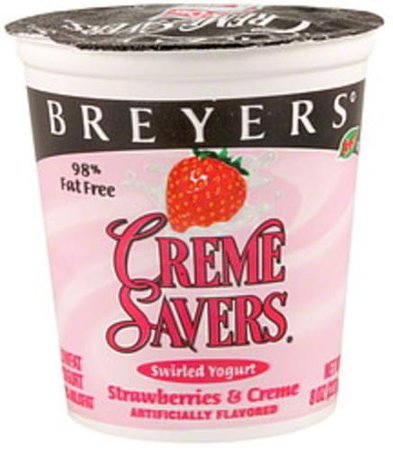 Breyers Swirled Lowfat Yogurt, Strawberries & Creme - 8 oz, Nutrition Information | Innit