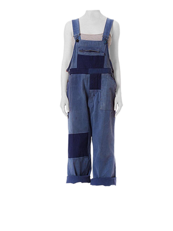blue denim overalls 1930s vintage