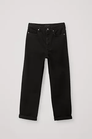HIGH-WAISTED TAPERED JEANS - Black - Jeans - COS
