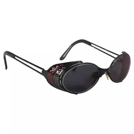 Vintage JEAN PAUL GAULTIER Logo Polka Dot Steampunk Sunglasses For Sale at 1stDibs | polka dot sunglasses, jean paul gaultier steampunk sunglasses, oakley steampunk sunglasses