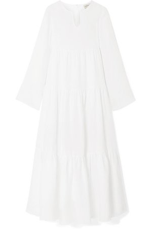 Mansur Gavriel | Bohemian tiered linen maxi dress | NET-A-PORTER.COM