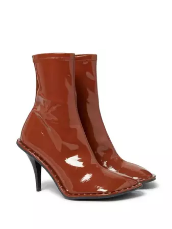 Stella McCartney Ryder Lacquered Ankle Boots - Farfetch