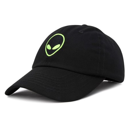 DALIX Alien Head Baseball Cap Mens and Womens Hat in Black - Walmart.com - Walmart.com black