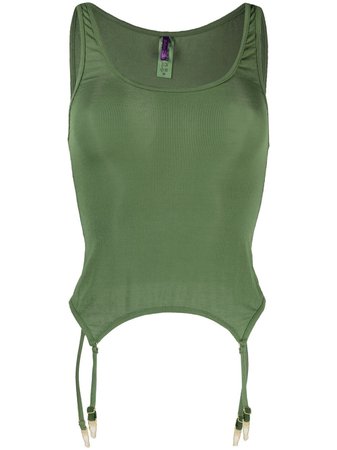 Maison Close sleeveless ribbed-knit camisole green 608933 - Farfetch