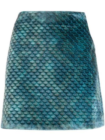 Ultràchic Textured Scale Print Skirt | Farfetch.com