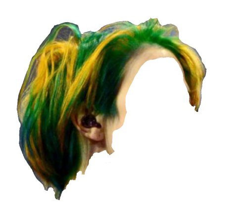 yellow green hair