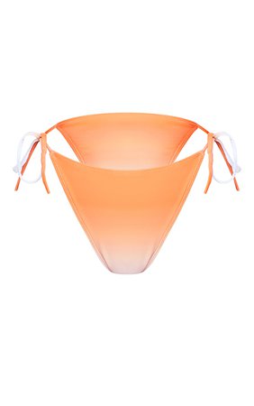 Orange Ombre Tie Side Bikini Bottom | PrettyLittleThing