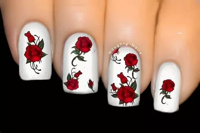 Rose Flower nails