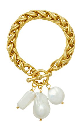 Diana Pearl 24k Gold-Plated Bracelet By Brinker & Eliza | Moda Operandi