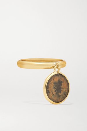 Gold Emperor Flip 18-karat gold bronze ring | Dubini | NET-A-PORTER