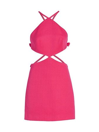 Shop Alexis Chella Bow-Embellished Tweed Minidress | Saks Fifth Avenue