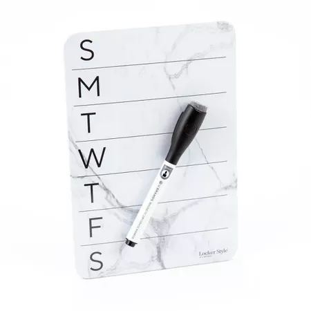 5.5" x 8" Magnetic Planner Dry Erase Board with Marker Marble - Locker Style : Target