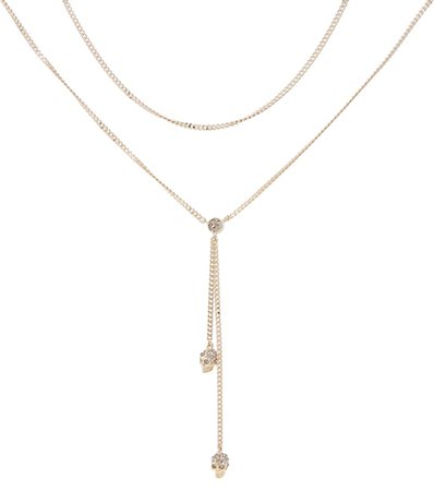 Alexander McQueen - Crystal-embellished chainlink necklace | Mytheresa