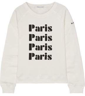 Paris Printed Cotton-blend Fleece Sweatshirt