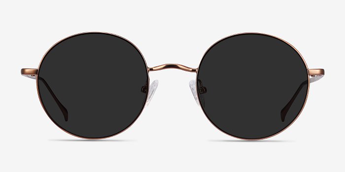 Sun Synapse - Round Brown Frame Sunglasses
