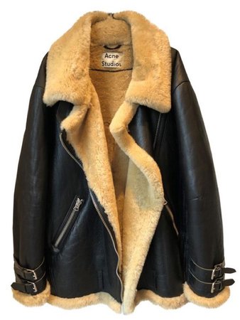acne studios fur lined leather jacket