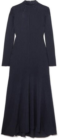 Renton Ribbed-knit Midi Dress - Navy