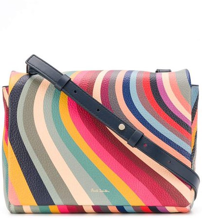 multicolour print shoulder bag