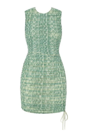 Sage Green Ruched Bodycon Dress