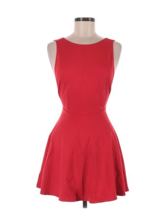 American Apparel Solid Red Casual Dress Size M - 64% off | thredUP