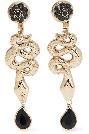 Etro | Gold-tone crystal earrings | NET-A-PORTER.COM