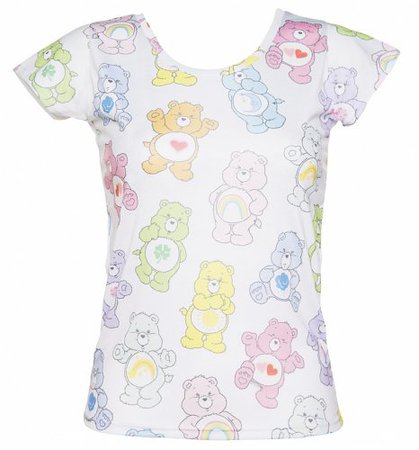Women's Vintage Care Bears Ombre T-Shirt | Retro Shop UK : Retro Clothing, Gifts & Accessories