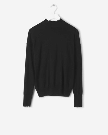 Frayed Sweater Black - New Arrivals - Woman - Filippa K