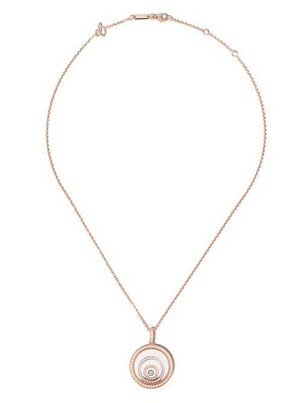 Chopard 18kt Rose And White Gold Diamond Happy Spirit Pendant Necklace - Farfetch