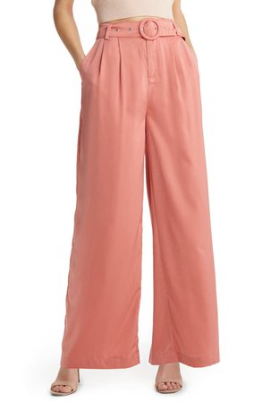 VICI Collection Belted High Waist Wide Leg Pants | Nordstrom