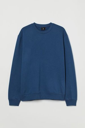 Relaxed Fit Sweatshirt - Blue - Men | H&M US