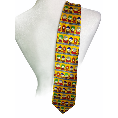 Vintage 1990s South Park Yellow Silk Tie