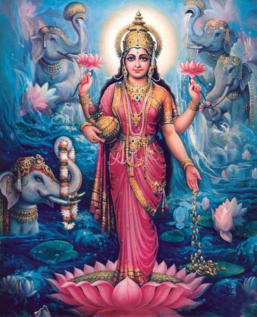 Indian goddess lakshmi