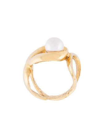 Oscar de la Renta pearl-embellished ring