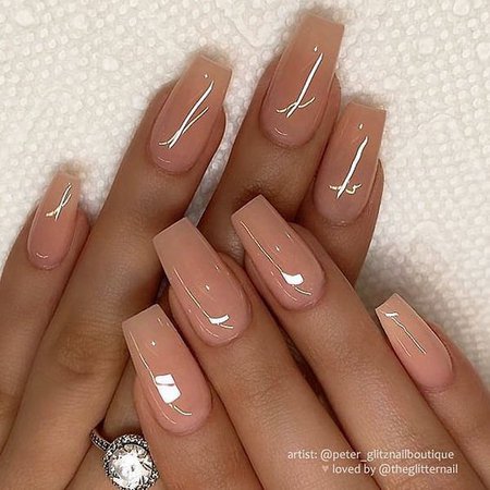 Nude Coffin Nails