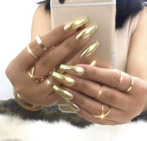 Gold coffin nails