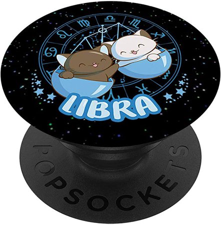 Amazon.com: Kawaii Cats Astrology Zodiac Libra PopSockets PopGrip: Swappable Grip for Phones & Tablets