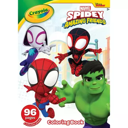 Crayola Spiderman Coloring Book with Stickers, 96 Pgs, Gift for Kids - Walmart.com