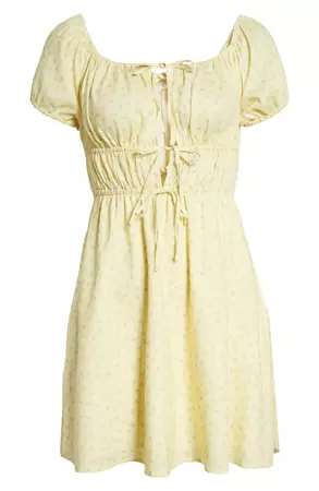 WAYF Sinclair Floral Off the Shoulder Linen Blend Dress | Nordstrom