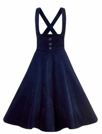 navy suspended dress