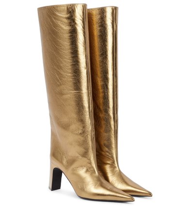 Balenciaga, Blade metallic leather knee-high boots