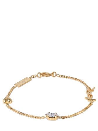 Saint Laurent Ysl gold bracelet necklace