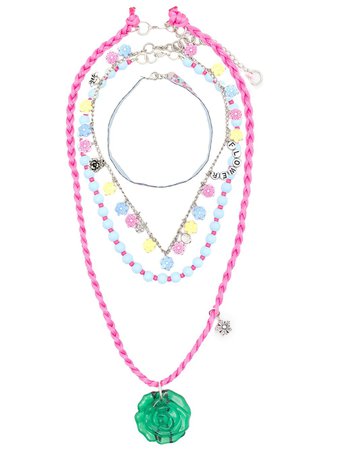 Amir Slama five-strand charm necklace set