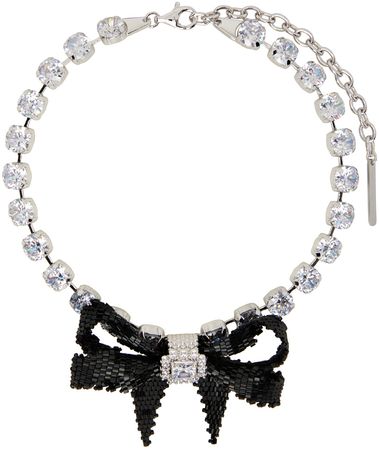 silver YVMN edition bow necklace - SHUSHU TONG