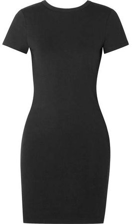 alexanderwang.t - Stretch Cotton-jersey Mini Dress - Black
