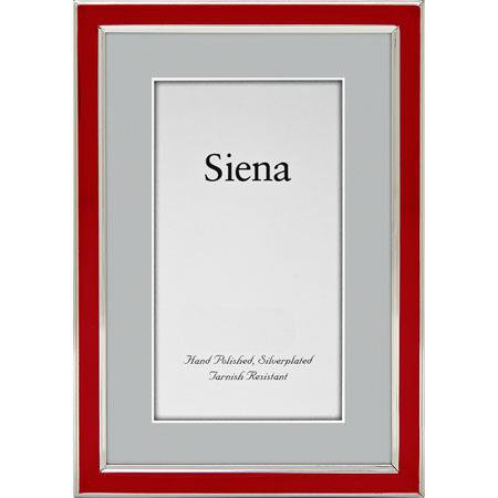 Tizo Design Siena Narrow Enamel Collection 5x7" Frame, Red 5120RED-57