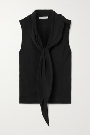 Charis Cashmere And Silk-blend Top - Black