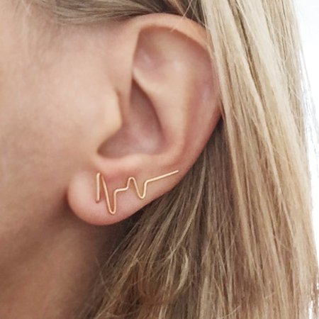 Gold Ear Climber Earrings Custom Handmade Jewelry Gold Filled/925 Silver Jewelry Punk Oorbellen Minimalist Piercing Earrings