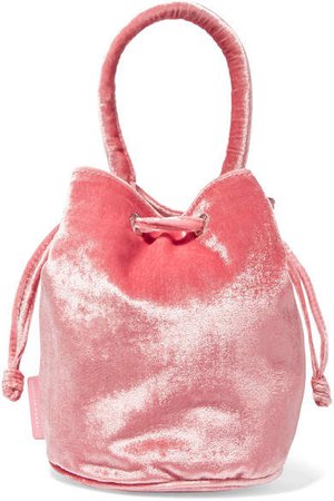 Jesmyn Velvet Bucket Bag - Blush