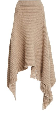 The Row Avril Asymmetric Cashmere-Knit Skirt